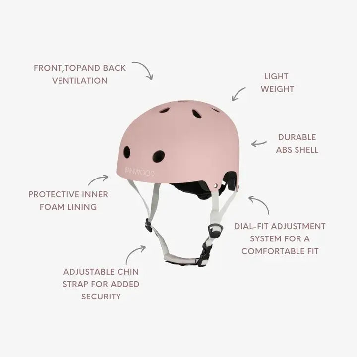 BANWOOD ECO HELMET - DUSTY ROSE (50-54 cm)