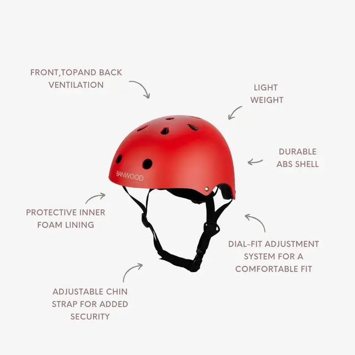 BANWOOD HELMET - MATTE RED (50-54 cm)