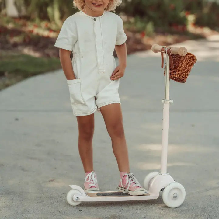 BANWOOD 3-WHEEL SCOOTER VINTAGE - WHITE