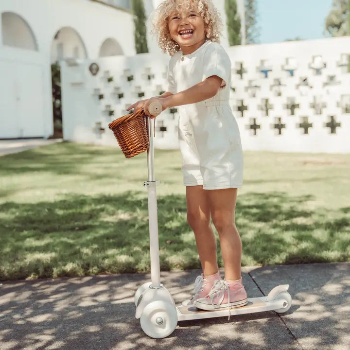 BANWOOD 3-WHEEL SCOOTER VINTAGE - WHITE