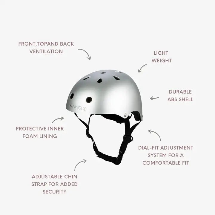 BANWOOD HELMET - MATTE CHROME (50-54 cm)